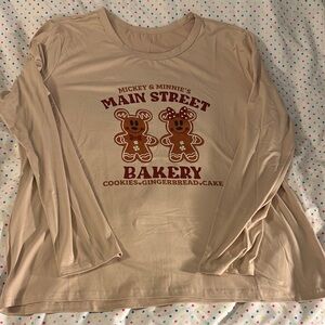 Disney Long Sleeve Top with Gingerbread Design
